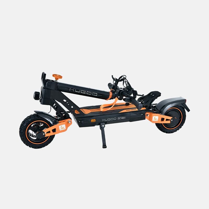 Kugoo Kirin G2 Max в сложенном виде электросамокат